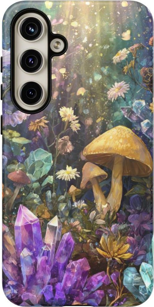 Magische Kristalle und Pilze – Hülle Kompatibel mit Samsung Galaxy S24 Plus