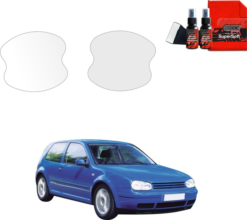 4in1 Schutzfolie für Türgriffmulden - Volkswagen Golf 4 Hatchback 3D (1997-2003) Grizz Protector