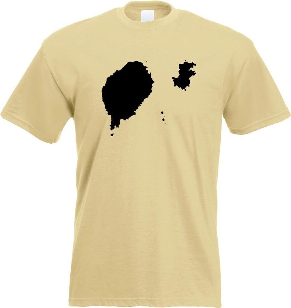 Kiwistar - T-Shirt - Khaki - São Tomé und Príncipe Herren Funshirt Bedruckt Design Sprüche Spruch Motive - mit Motiv Bedruckt - Funshirt Design...
