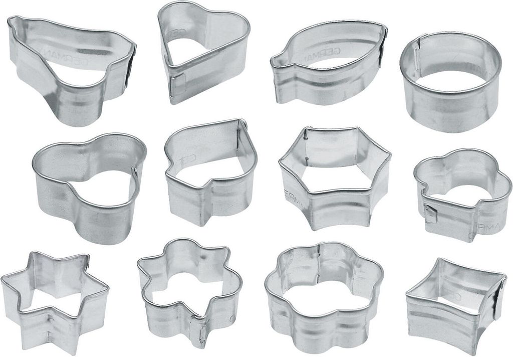 zestaw 12 mini foremek do ciastek, 3-4x1,7 cm Zdjęcie produktu 