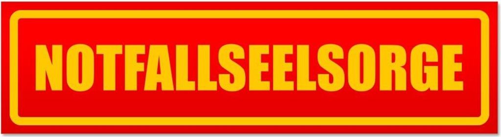 Kiwistar - Autoaufkleber - Rot - 20 x 5,3 cm - Notfallseelsorge - Hinweis Aufkleber Sticker für Auto, Kfz, Fahrrad, PKW, LKW