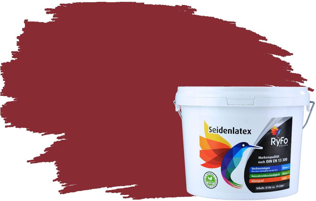 RyFo Colors Seidenlatex Trend Violetttöne Holunder 3l - bunte Innenfarbe, weitere Violett Farbtöne und Größen erhältlich