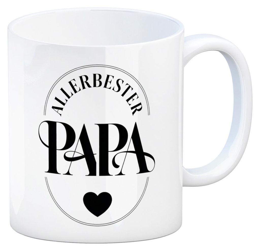 Allerbester Papa Herz Kaffeebecher zum Vatertag