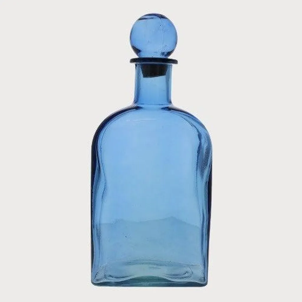 Bouteille en Verre Bleu 46cm : Décorez vos Grands Espaces avec Style