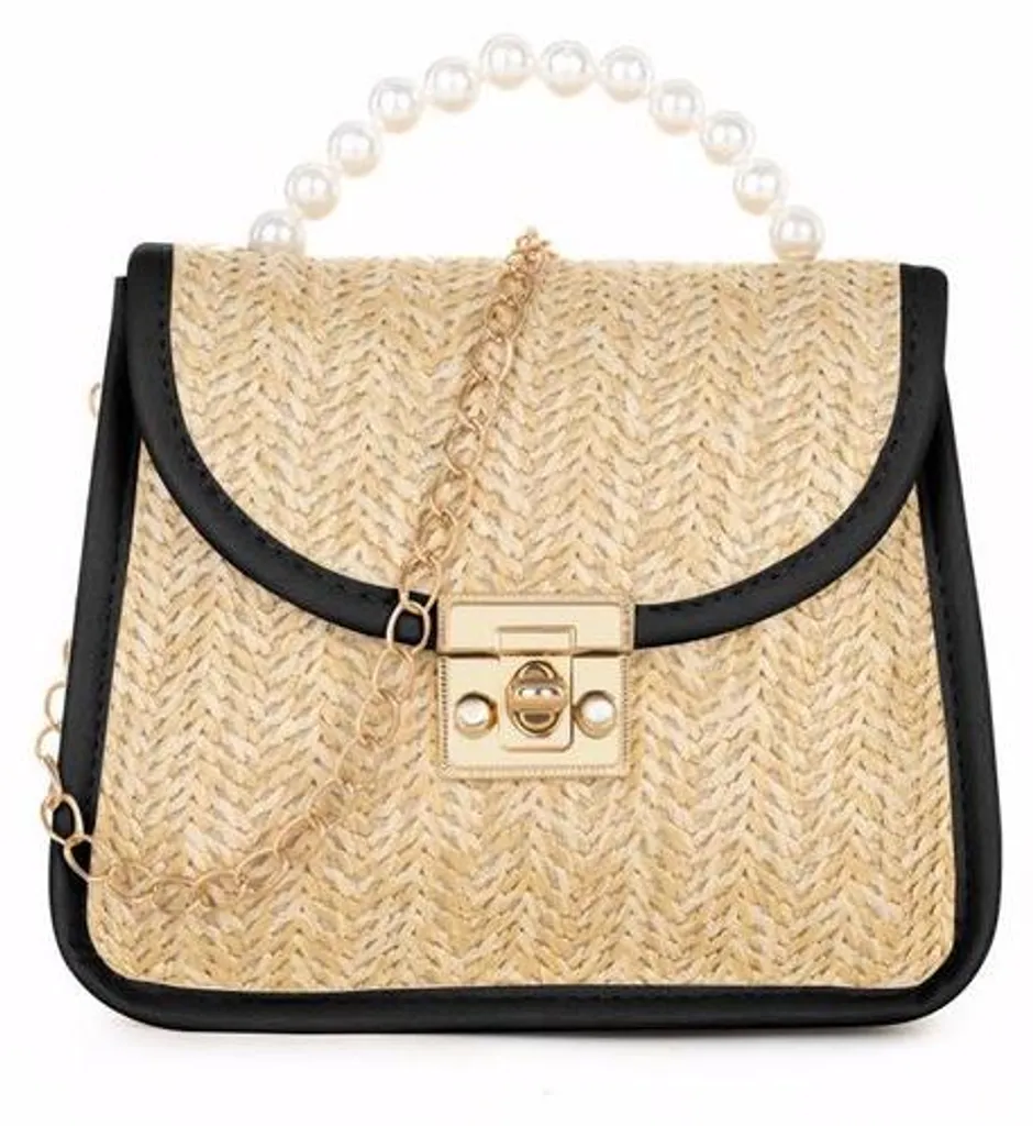 Sac de plage noir en bambou : finis les sacs fragiles et sans style