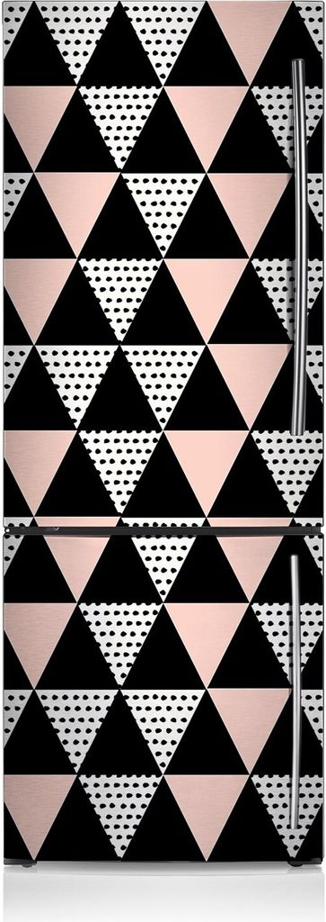 Kühlschrankfolie Aufkleber Kühlschrankmagnete Dekoration Kühlschrankfolie 60x180 cm - Geometrische Dreiecke.