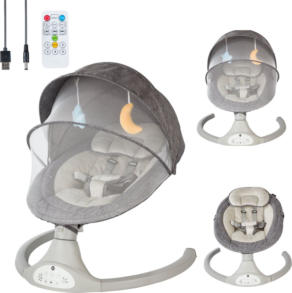 Bebies Erste Babyschaukel Grau Produktbild 