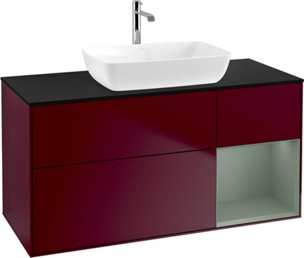 V&B Waschtischunterschrank Finion 120cm, Pl bla m, Reg Oli. m Lac, Peo m