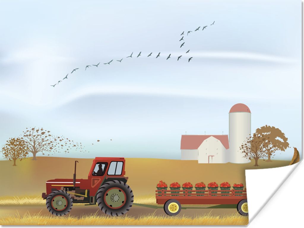 MuchoWow Poster Auslöser - Vogel - Rot 120x90 cm - Wandbild