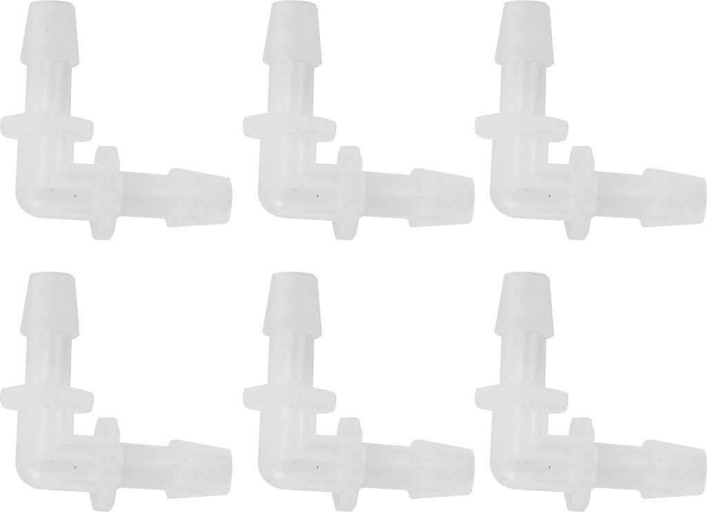 6 Stück Universal Automotive Vakuum Schlauchverbinder - Auto 90 Grad 7/32" L-förmiger Vakuum Schlauchverbinder Sortiment 2-Wege Vakuumleitungsans...