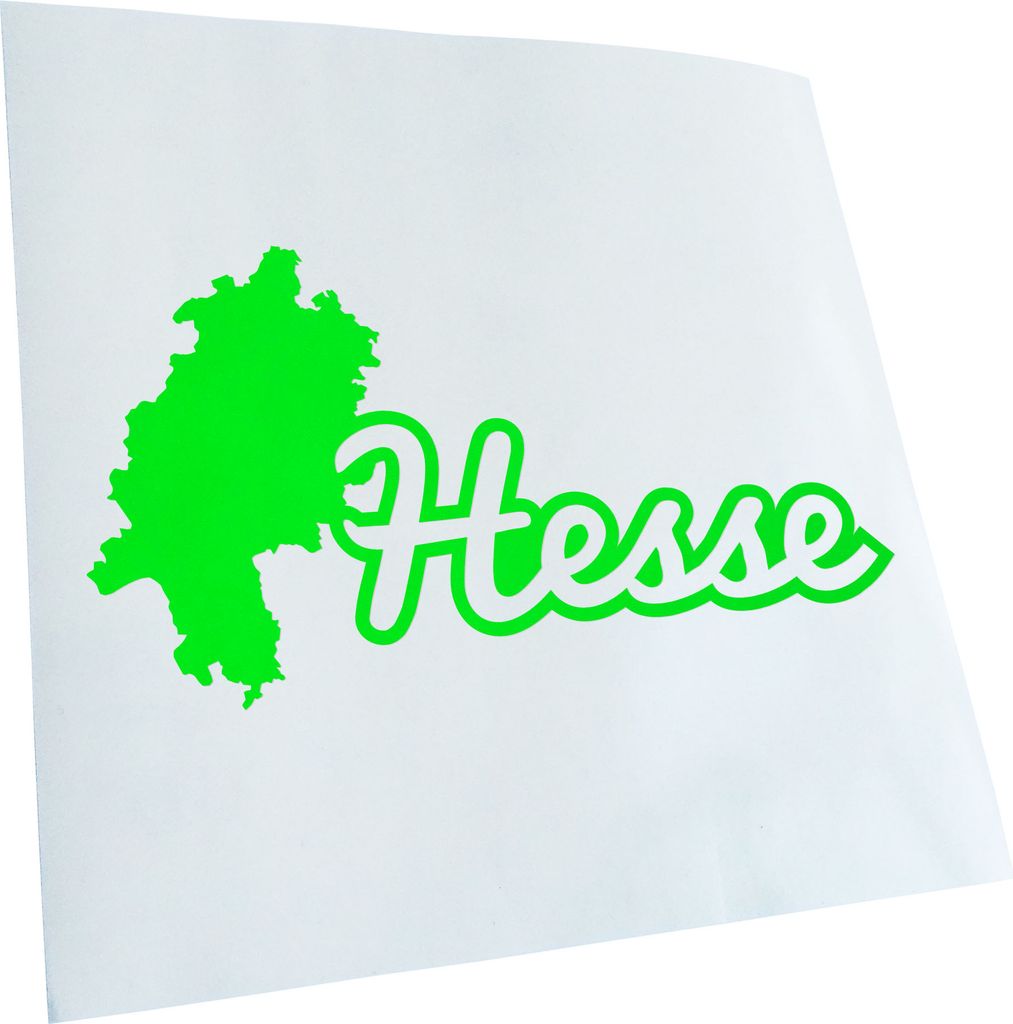 Kiwistar - Autoaufkleber - Hesse Hessen Herkunft - Neongrün - 30x15cm - Aufkleber für Auto, Laptop, Fahrrad, LKW, Motorrad mehrfarbig JDM Decal R...