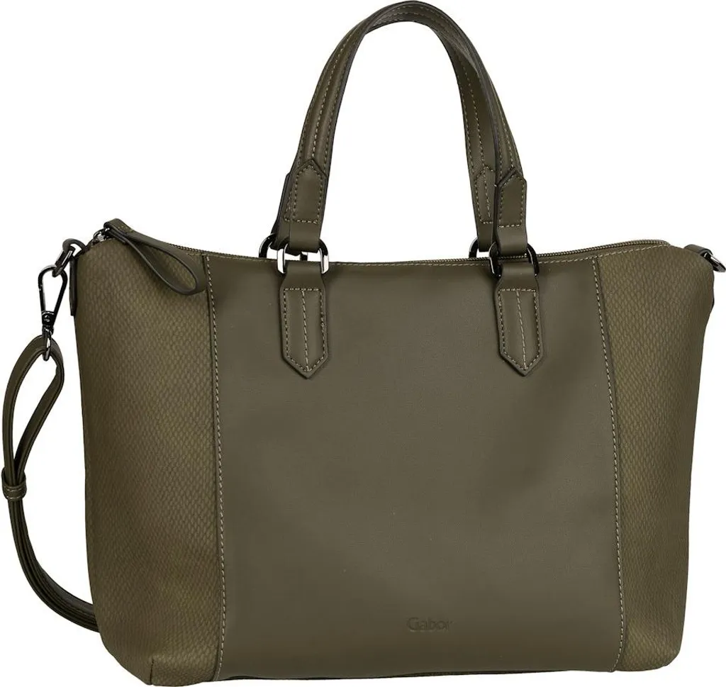 Gabor Wanda Zip Shopper M Kaki - Sac à main élégant pour femme format M