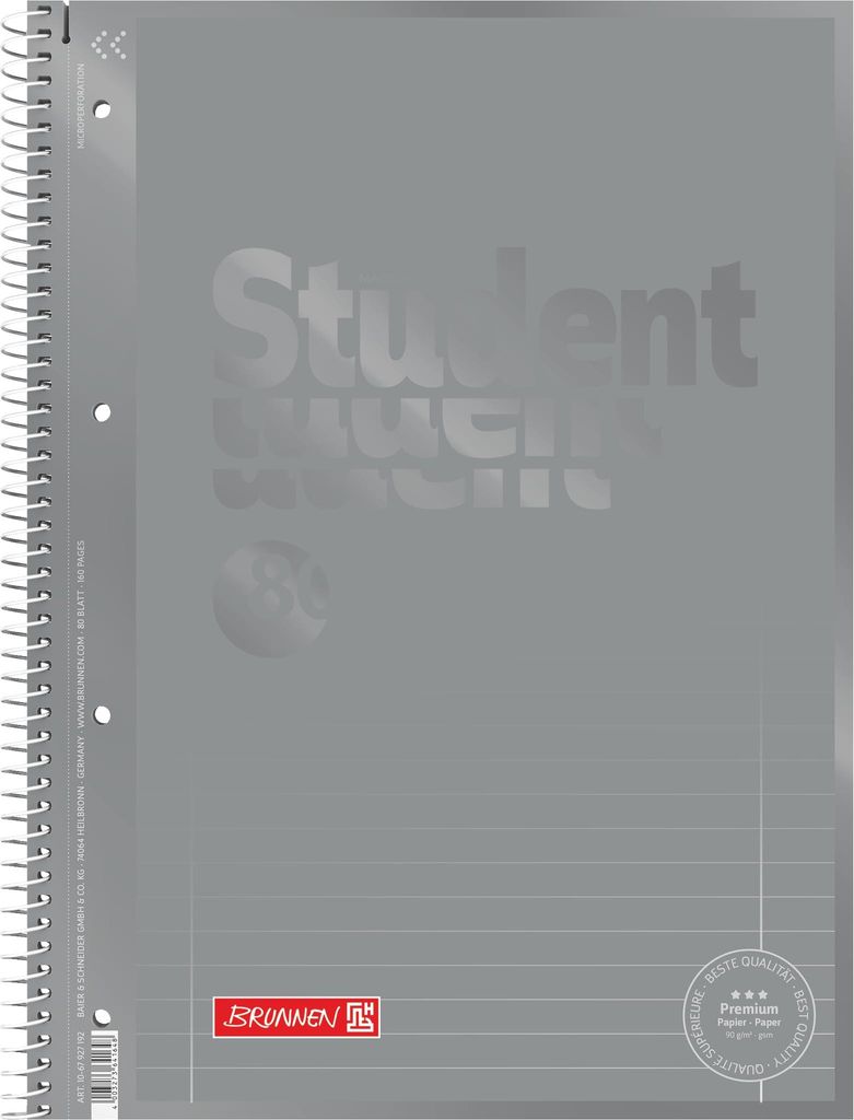 BRUNNEN 1067927192 Collegeblock Student Premium Colour Code Zdjęcie produktu 