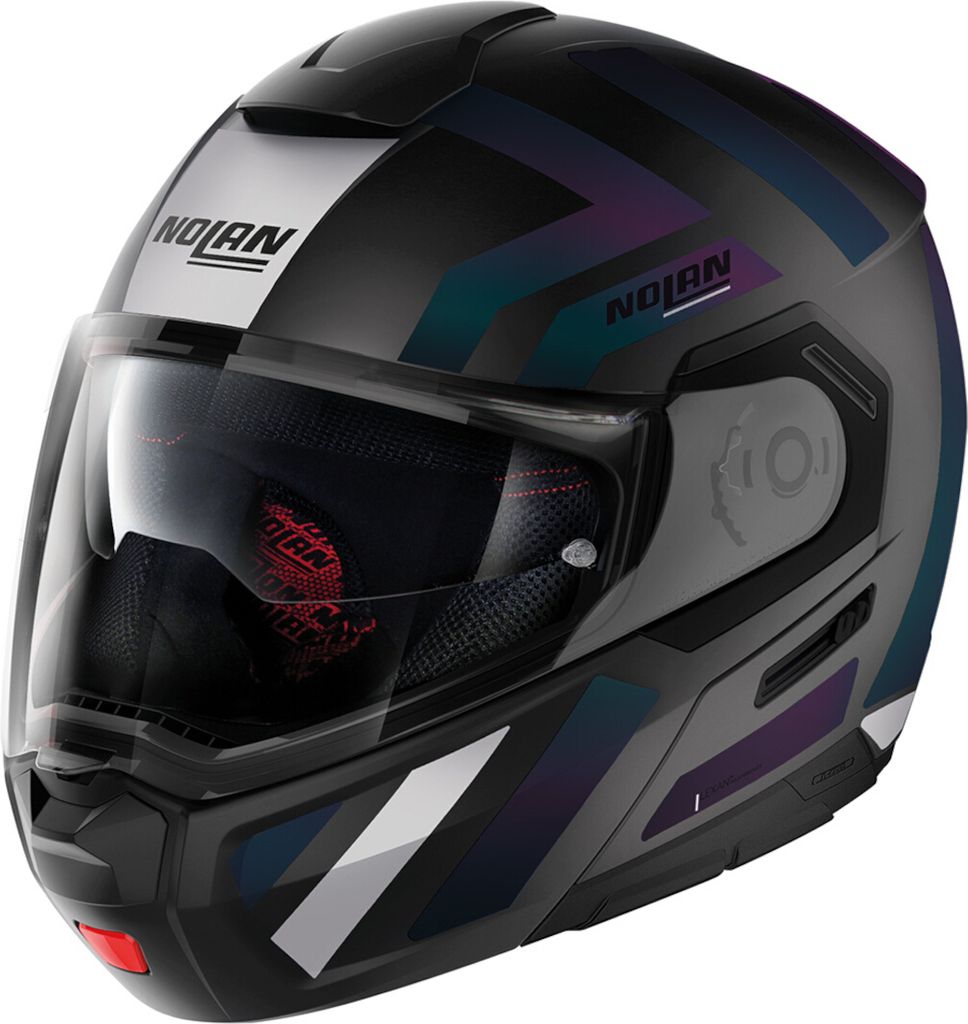Nolan N90-3 Laneway N-Com Klapphelm, schwarz matt/lila, S (56)