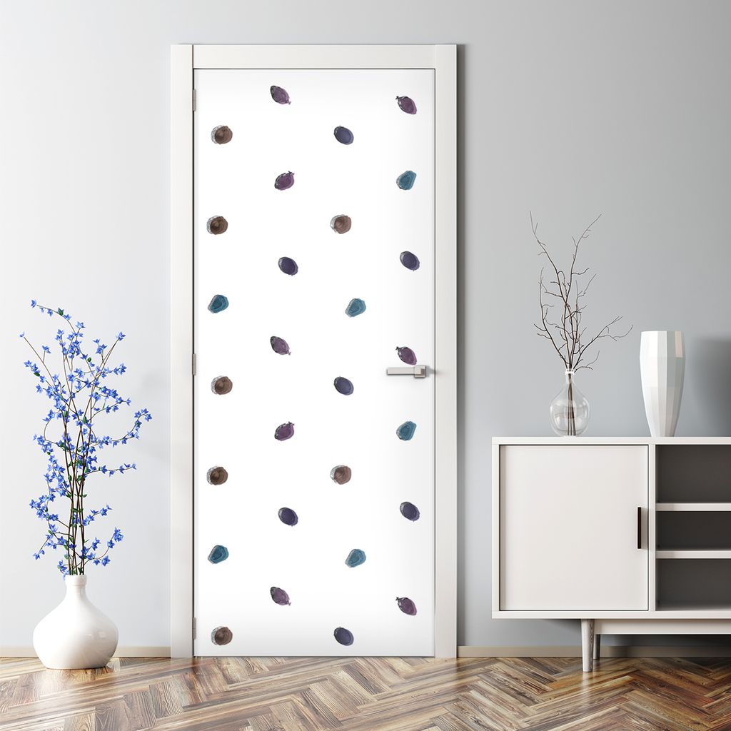 Dekorative Türtapete selbstklebend Klebefolie Türposter Türaufkleber Geometrischer Kreis 70 x 200 cm