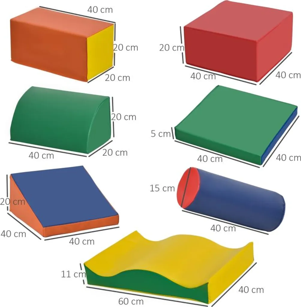 Blocs de Construction Souples 7 Pièces pour Jouer sans Risque de Chute - 3