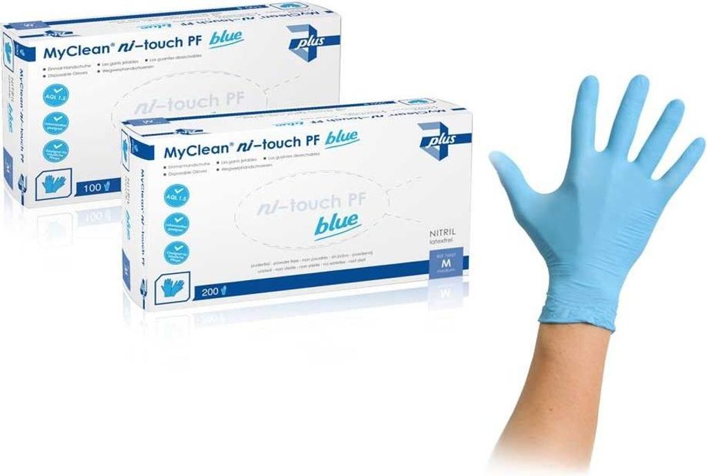 MaiMed ni-touch Gr. XL blau Einmal-Nitrilhandschuhe, puderfrei, 100 St./Box | Box (100 Stück)