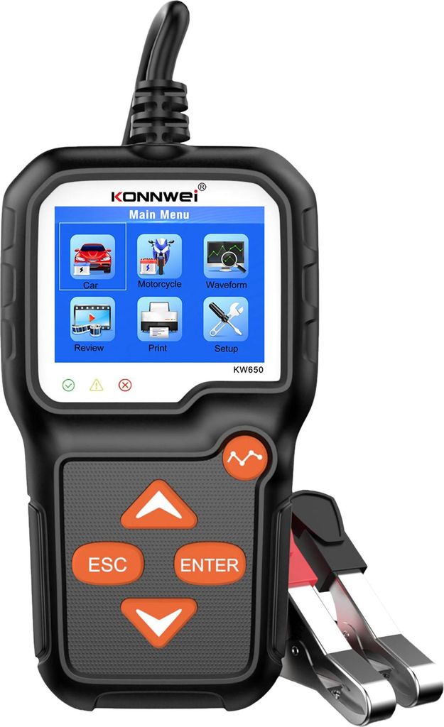 Tester akumulatorów samochodowych Konnwei KW650 Zdjęcie produktu 