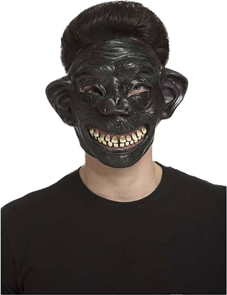 Mom Schimpansenmaske Schwarz Schwarz One Size