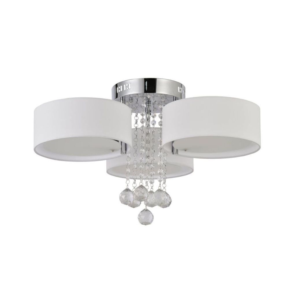 Lampa sufitowa z pilotem Gambela biała chromowana 3xE27x40W Zdjęcie produktu 