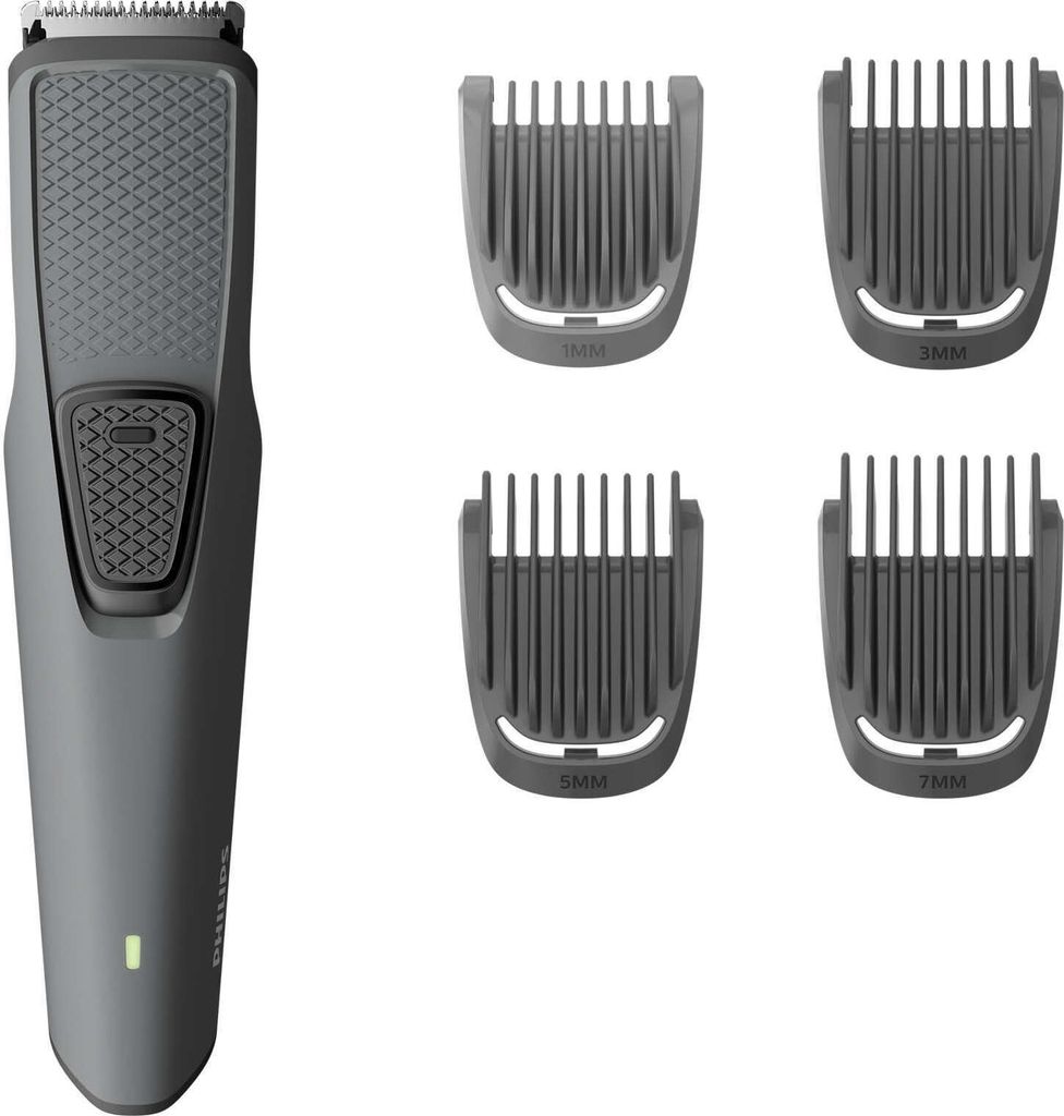 Philips Beardtrimmer series 1000 Bartschneider BT1216/15, Keine Wartung – muss nicht geölt werden, Akku, Grau