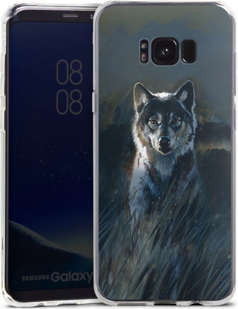 DeinDesign Handyhülle für Samsung Galaxy S8 Plus Silikon Hülle Case Smartphone Schutzhülle Malerei Natur Wolf