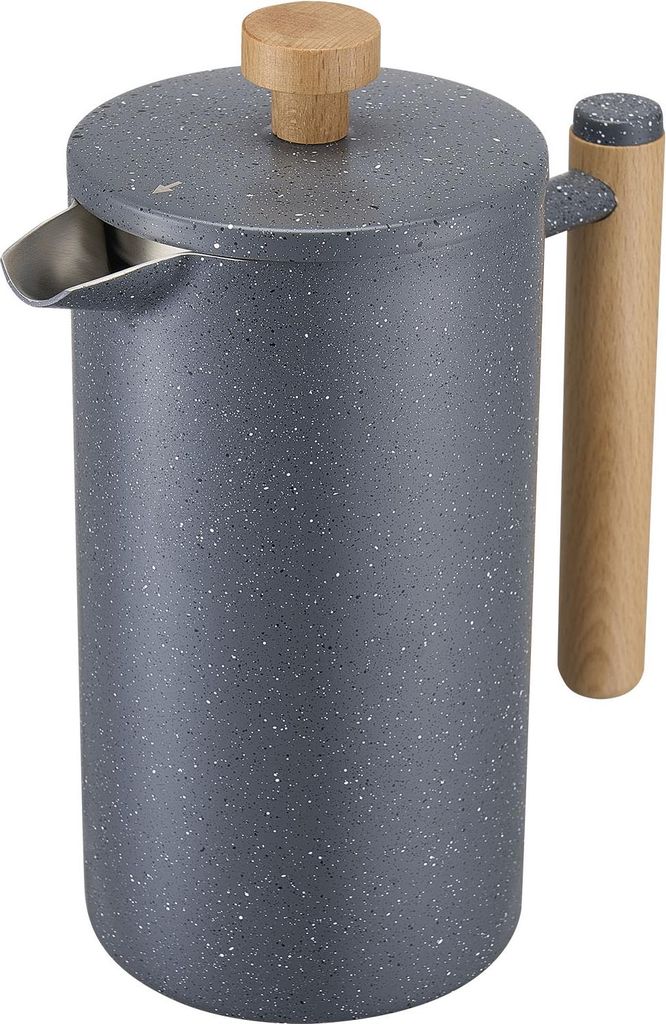 SucceBuy French Press Kaffeemaschine, 1 L Edelstahl Kaffeepresse Teebereiter mit Filter, große doppelwandige isolierte Kaffeebereiter für Camping...