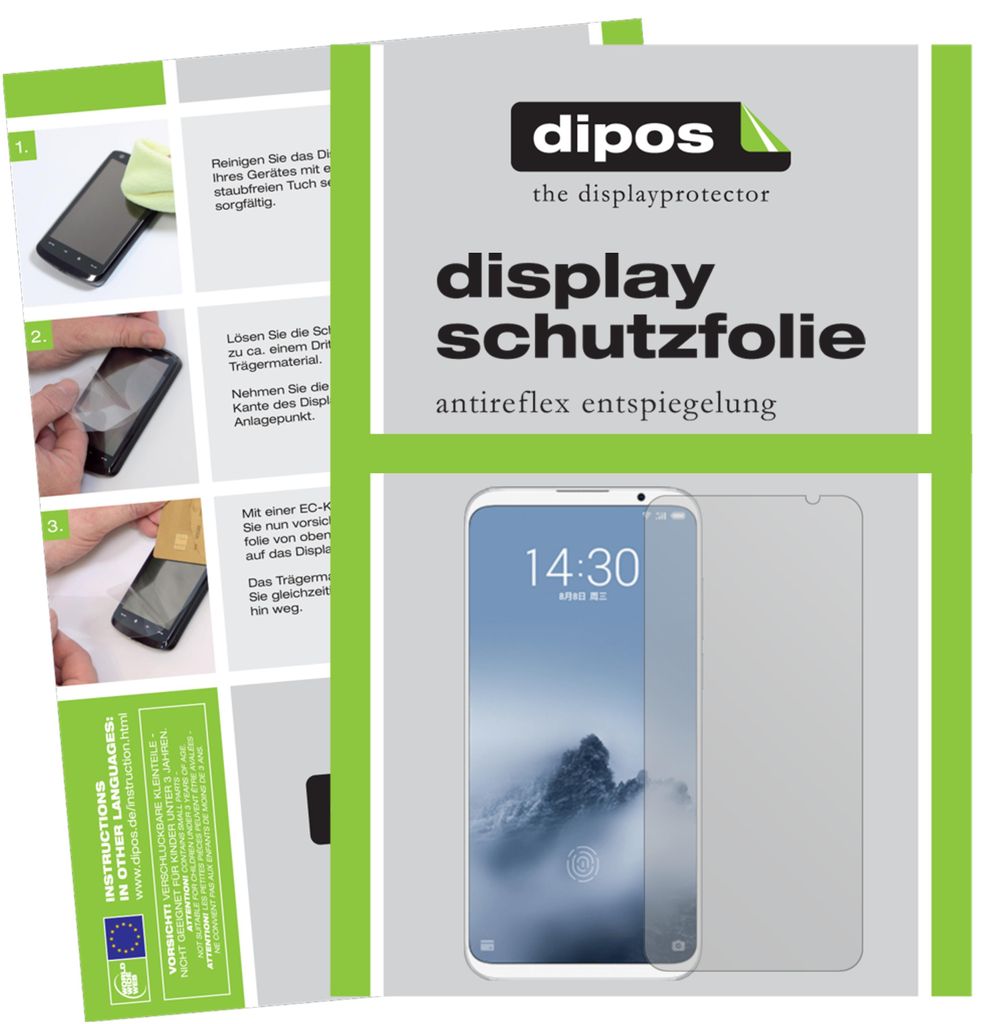 6x Schutzfolie für Meizu 16 Plus matt Displayschutzfolie Folie Display Schutz