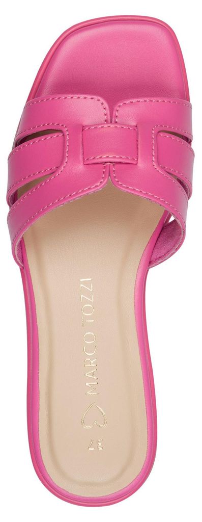 MARCO TOZZI Damen Pantolette Blockabsatz Vegan Karree 2-27152-42, Größe:39 EU, Farbe:Rosa