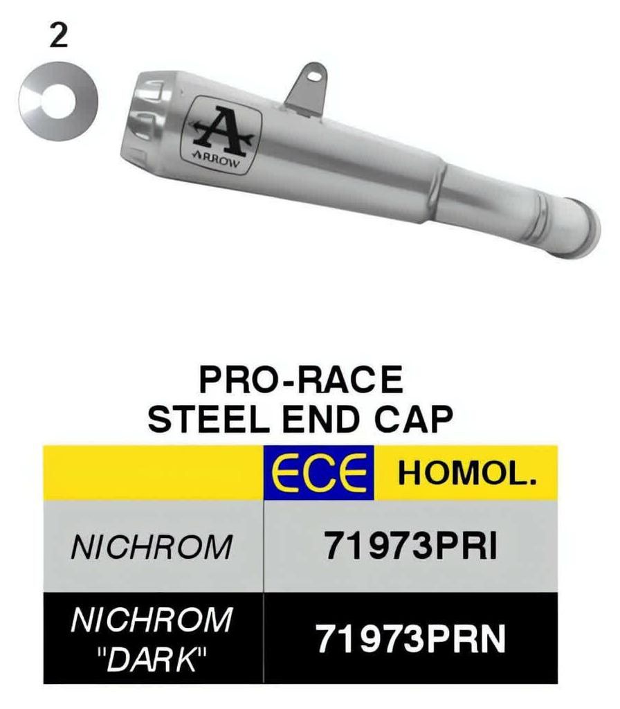 ARROW Pro-Race homologierte Slip-On Auspuffanlage Nichrom für KTM DUKE 990