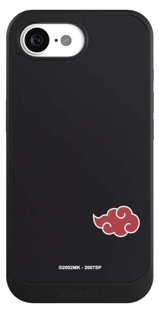 NIVOCASE Hülle für Apple iPhone 16e Handyhülle NIVOcore Case Schwarz Naruto Shippuden Offizielles Lizenzprodukt Akatsuki