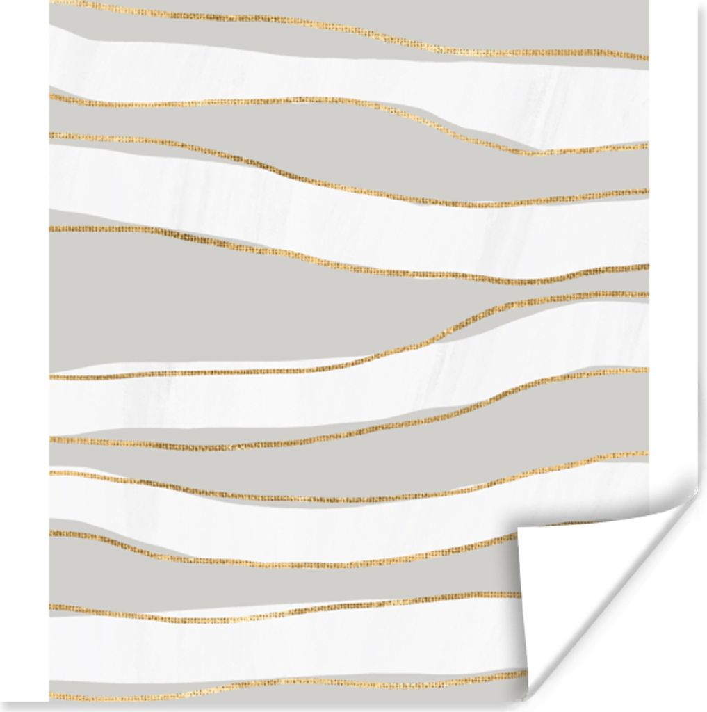 MuchoWow Poster Linie - Abstrakt - Muster 30x30 cm - Wandposter - Printing