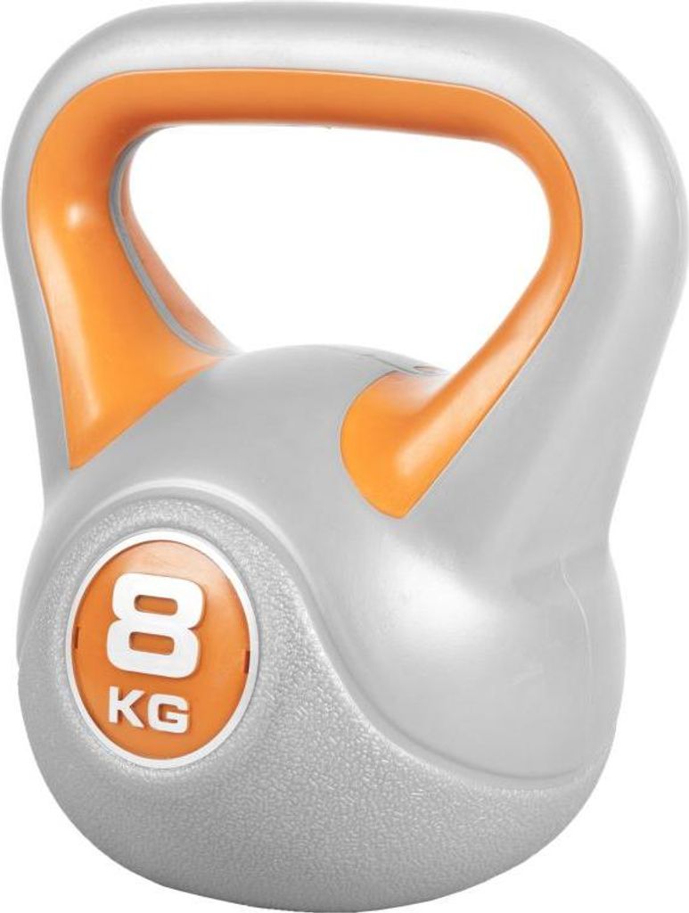 Gorilla Sports Kettlebell činka, vinylová, oranžová, 8 kg Obrázok produktu 