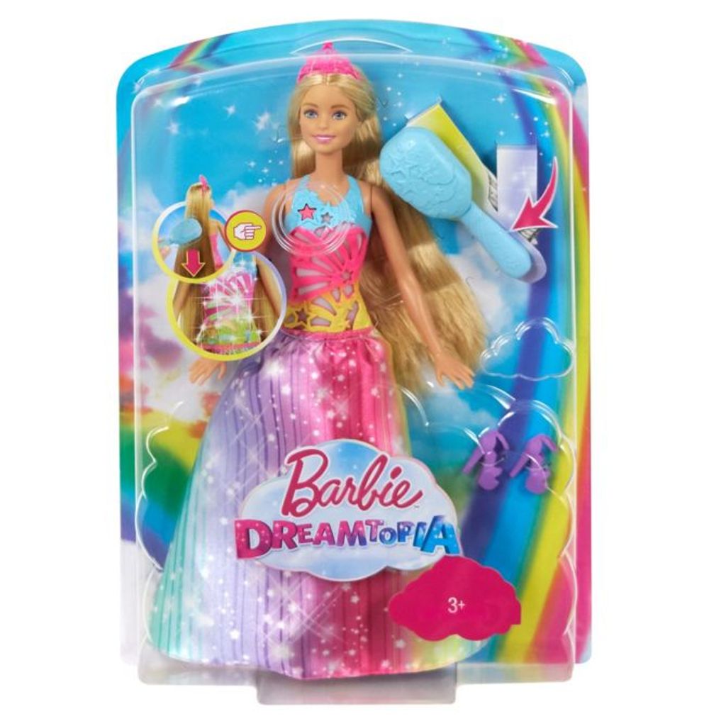Barbie Puppe Dreamtopia Regenbogen-Königreich Magische Haarspiel-Prinzessin 