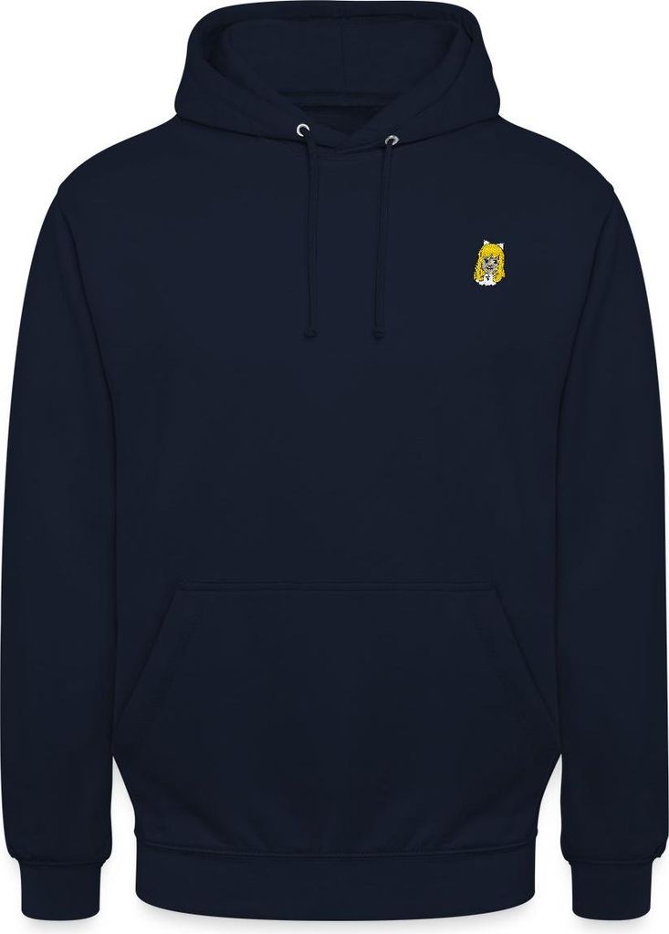 Spreadshirt Heidi Klara Portrait Stick Uni Hoodie, M, Navy