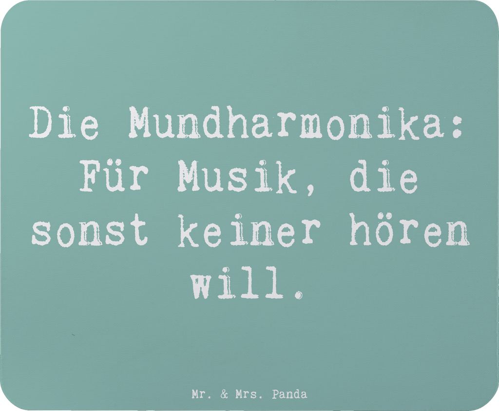 Mr. & Mrs. Panda Mousepad Spruch Musik Mundharmonika - Meeresbrise - Geschenk, mauspad laptop, mousematte, pc, Blues, Musiker, Musikinstrument, Fol...