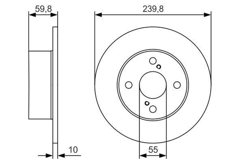 Disque de frein Bosch 0986479T96 haute performance Toyota Corolla E11