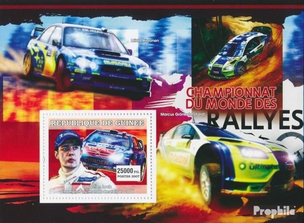 Briefmarken Guinea 2007 Mi Block 1177 (kompl. Ausgabe) postfrisch Rallye