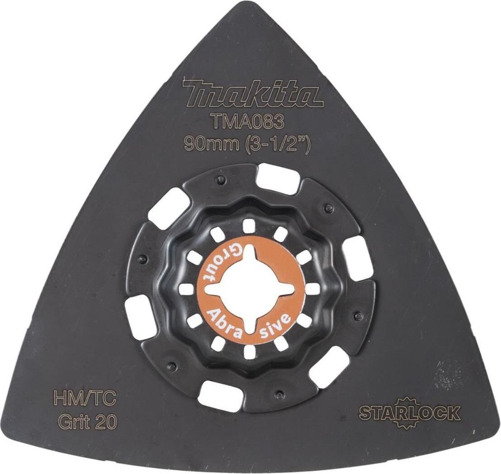 Makita Schleifplatte, 90 mm Deltoid, TMA083 Starlock - K20 - HM / RIFF - TMA083 - Mörtel / Farbe / Teppichreste