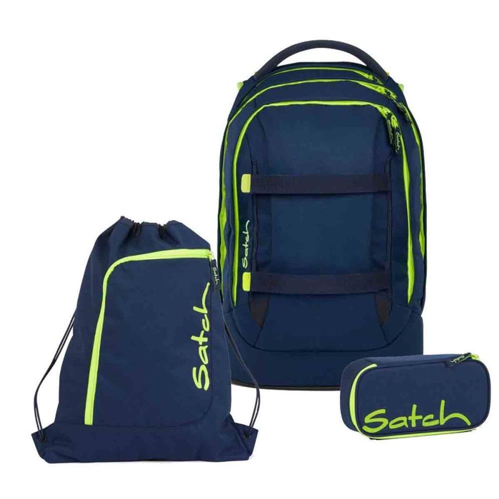Satch Pack Toxic Yellow Schulrucksack Set 3tlg. Produktbild 