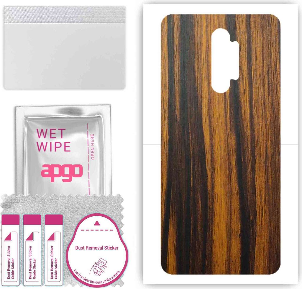 apgo Rückseite Schutzfolie, Skin, kompatibel mit Realme X2 Pro, Hinten Displayschutzfolie aus Vinylfolie, kratzfest, einfache Montage - Tigerwood