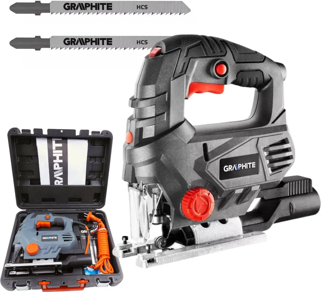 Scie Sauteuse Pendulaire Graphite 800W pour Coupes Nettes sans Effort