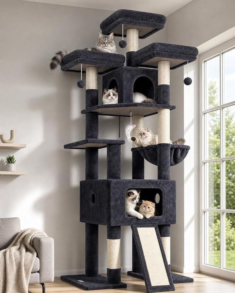 Velký kočičí strom XXL, 192 cm, s extra velkým kočičím Obrázek produktu 