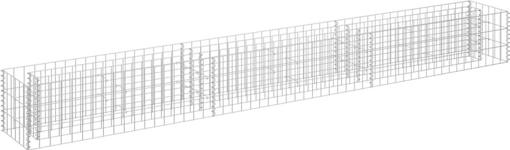 Podwyższona Donica Gabionowa, Galwanizowana Stal, 270X30X30 Zdjęcie produktu 