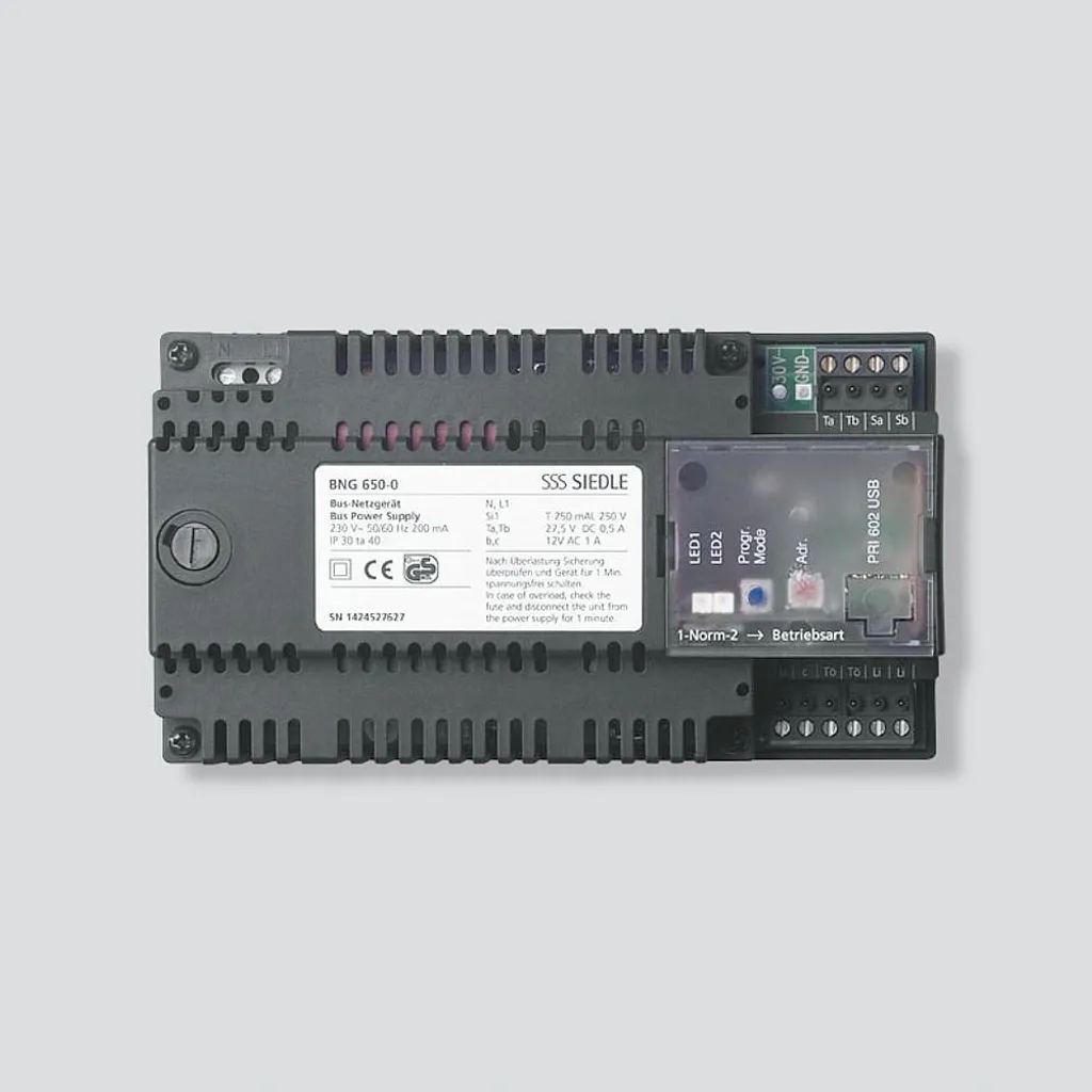 Redresseur Secteur Siedle BNG 650-0 DE pour Réseau Bus de Communication