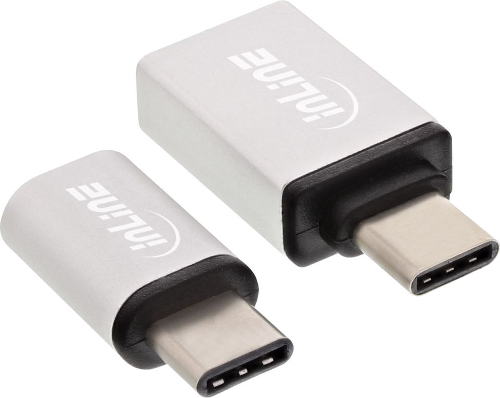 InLine USB OTG Adapter-Set, Typ-C Stecker an Micro-USB oder USB 3.0 A Buchse