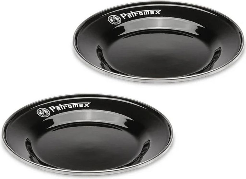 Petromax Emaille Teller schwarz 2 Stück 18 cm