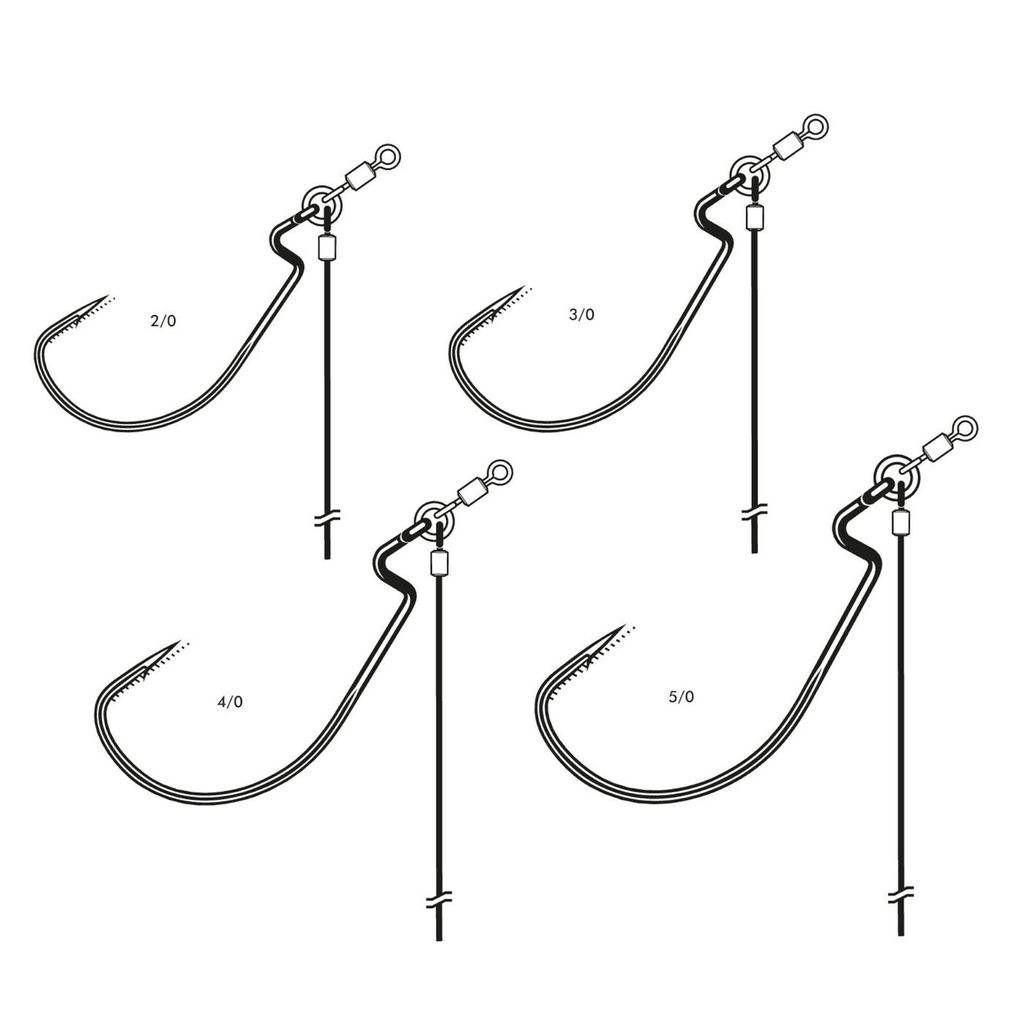 VMC 7348TK Tokyo Rig Hook - 2 Offsethaken, Größe:Gr. 5/0