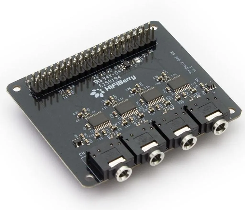 Carte son HiFiBerry DAC8X pour système Home Cinéma et Raspberry Pi 5