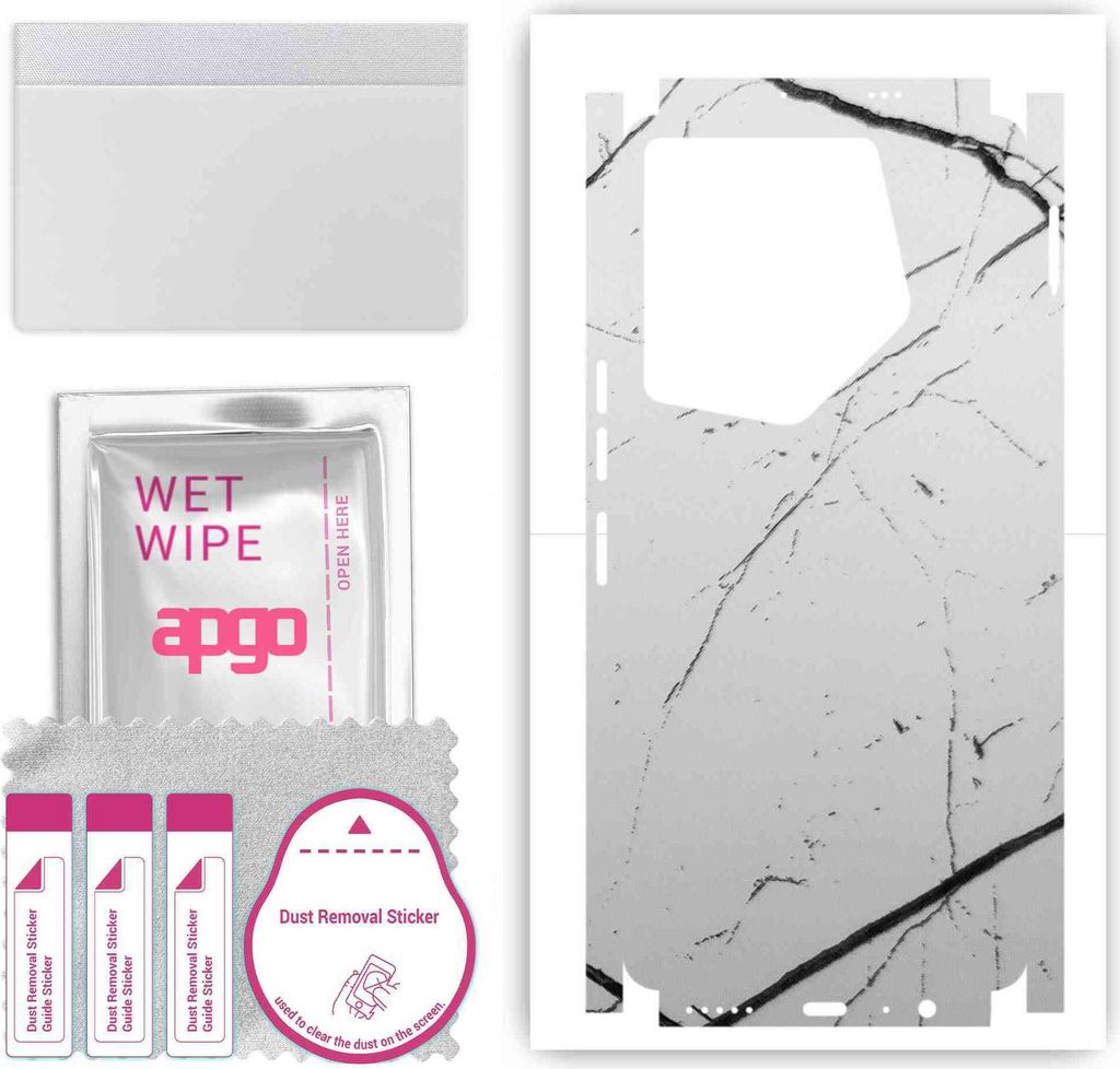 apgo Rückseite + Seiten Schutzfolie, Skin, kompatibel mit Tecno Camon 20 Pro 5G, Hinten Displayschutzfolie aus Vinylfolie, kratzfest, einfache Mon...